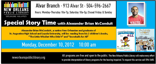 Reading at Alvar Library